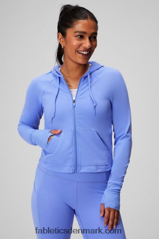 Fabletics Kvinder oasis cropped hættetrøje PNX2T2444 periwinkle punch