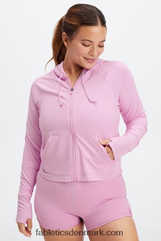 Fabletics Kvinder oasis cropped hættetrøje PNX2T2450 tåget lilla