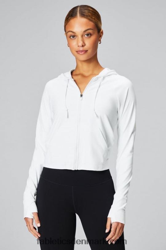 Fabletics Kvinder oasis cropped hættetrøje PNX2T2459 klassisk hvid