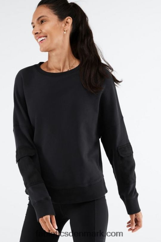 Fabletics Kvinder perle sweatshirt PNX2T2545 sort
