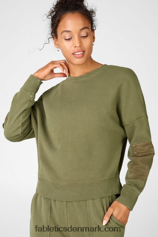 Fabletics Kvinder perle sweatshirt PNX2T2546 avocado