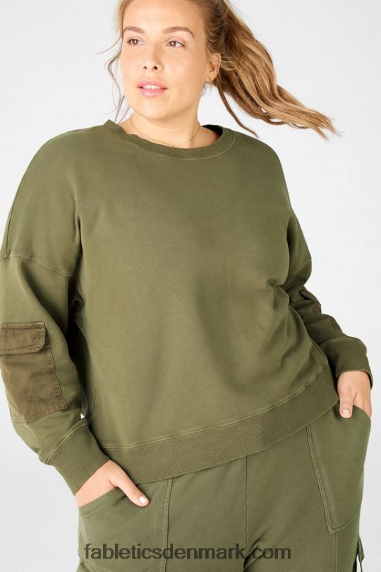 Fabletics Kvinder perle sweatshirt PNX2T2547 avocado