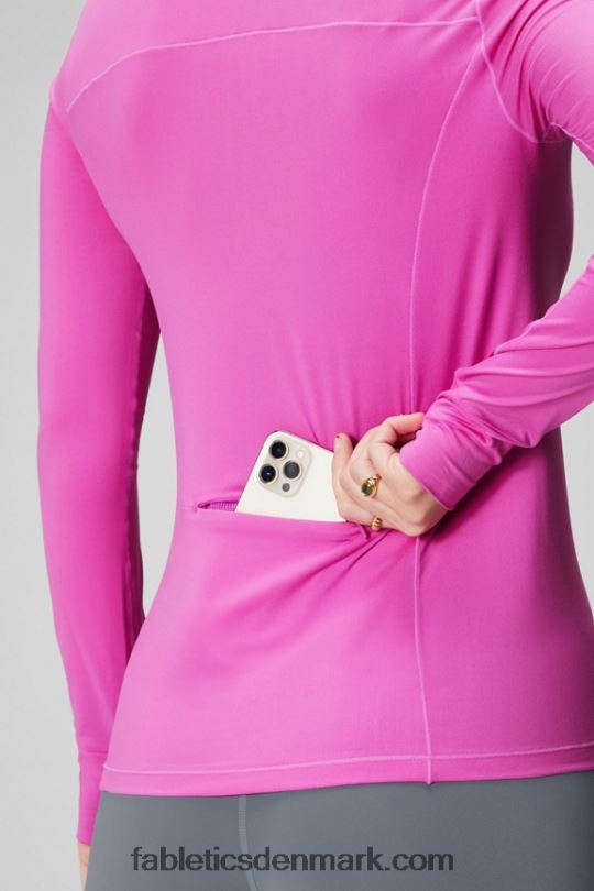 Fabletics Kvinder phoenix halv lynlås midterste lag PNX2T2580 pink escape/logo