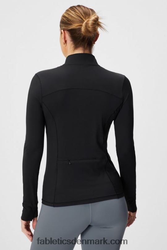 Fabletics Kvinder phoenix halv lynlås midterste lag PNX2T2581 sort