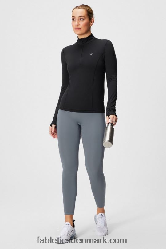 Fabletics Kvinder phoenix halv lynlås midterste lag PNX2T2581 sort