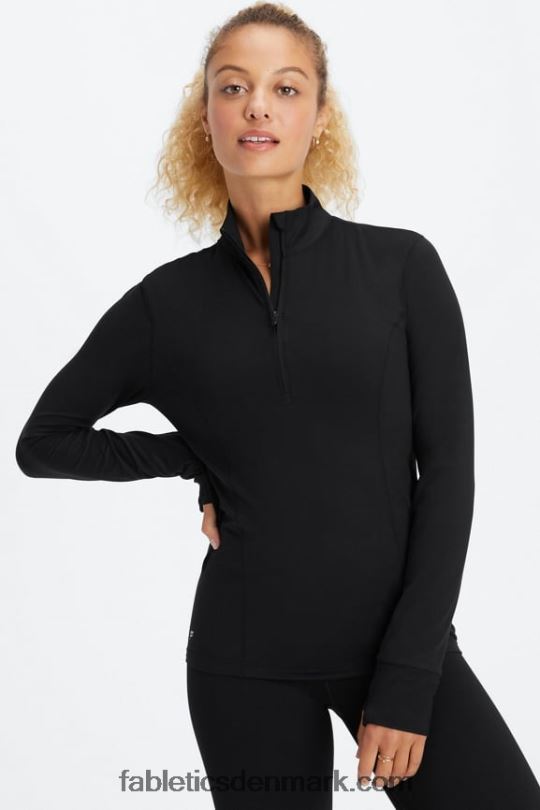 Fabletics Kvinder phoenix halv lynlås midterste lag PNX2T2583 sort