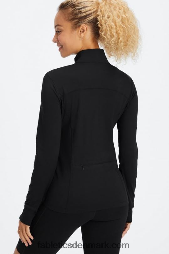 Fabletics Kvinder phoenix halv lynlås midterste lag PNX2T2583 sort