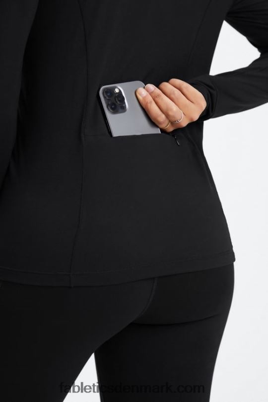 Fabletics Kvinder phoenix halv lynlås midterste lag PNX2T2583 sort