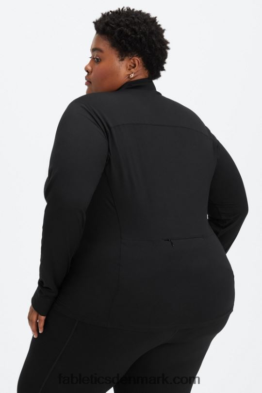 Fabletics Kvinder phoenix halv lynlås midterste lag PNX2T2584 sort