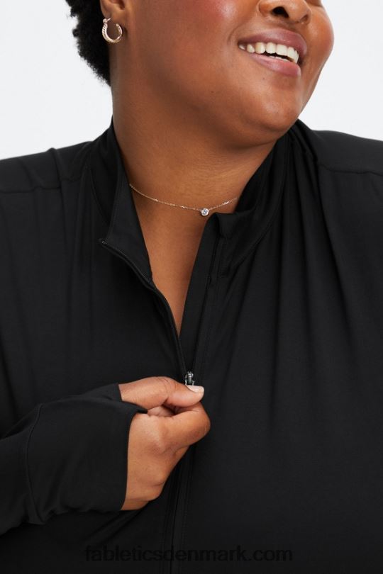 Fabletics Kvinder phoenix halv lynlås midterste lag PNX2T2584 sort