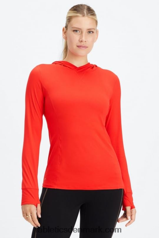 Fabletics Kvinder phoenix run hættetrøje PNX2T2465 elektrisk kirsebær