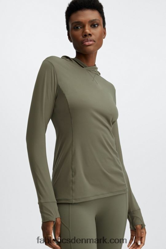 Fabletics Kvinder phoenix run hættetrøje PNX2T2469 skifergrøn