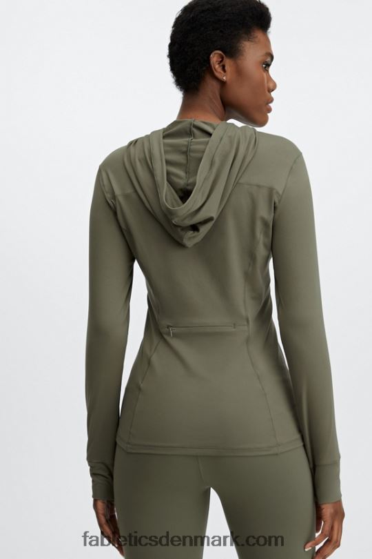 Fabletics Kvinder phoenix run hættetrøje PNX2T2469 skifergrøn