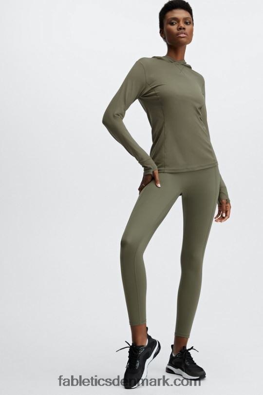 Fabletics Kvinder phoenix run hættetrøje PNX2T2469 skifergrøn