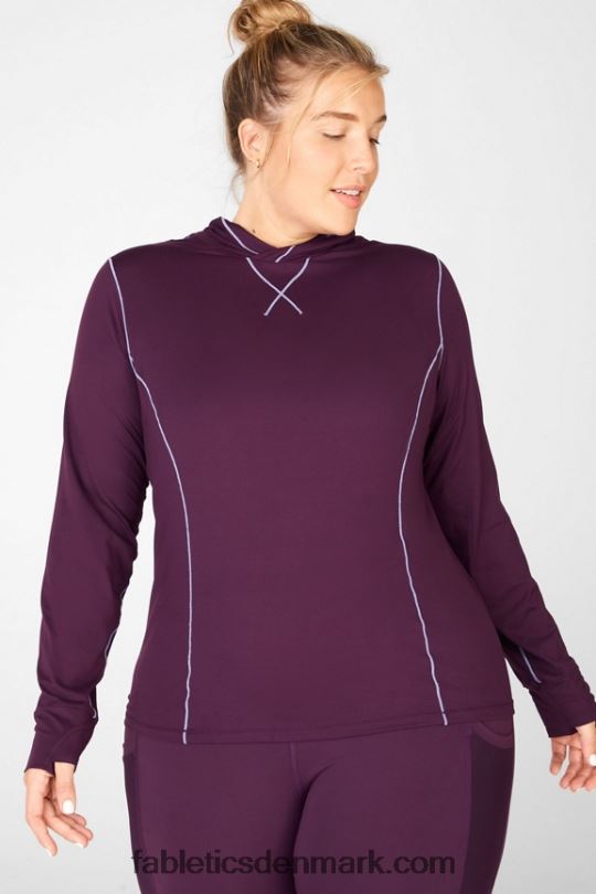 Fabletics Kvinder phoenix run hættetrøje PNX2T2472 blomme perfekt/violette