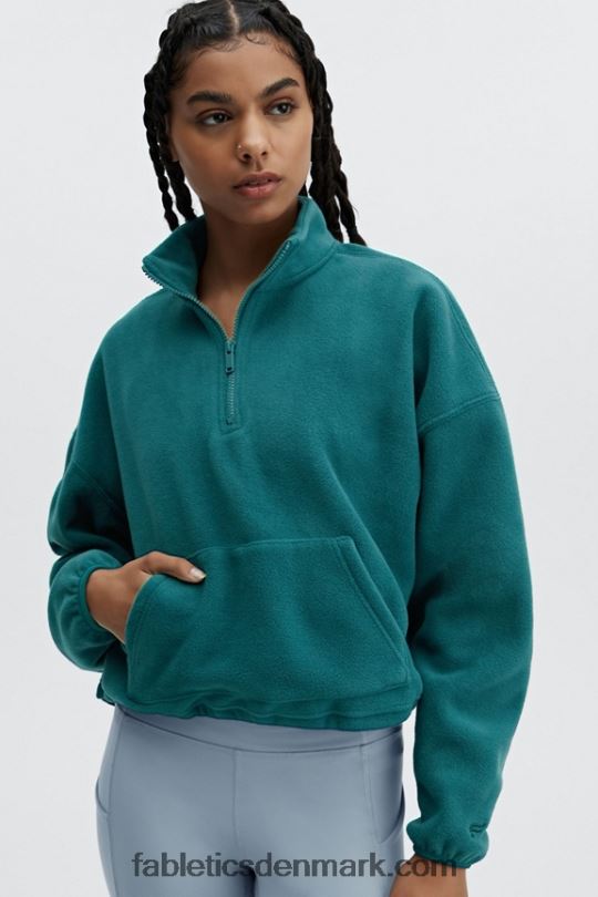 Fabletics Kvinder rayne polar fleece 1/4 lynlås PNX2T2510 fjord