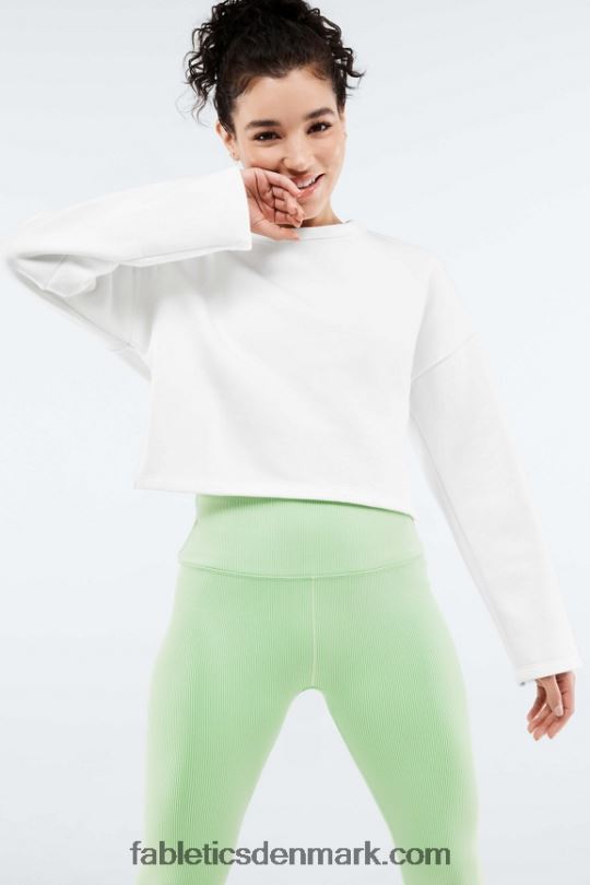 Fabletics Kvinder skye tie langærmet pullover med åben ryg PNX2T2525 blød hvid