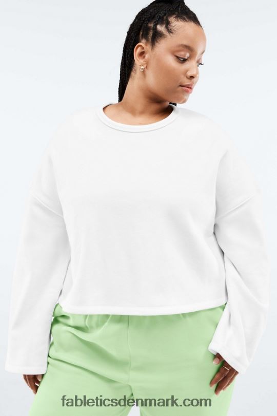 Fabletics Kvinder skye tie langærmet pullover med åben ryg PNX2T2526 blød hvid