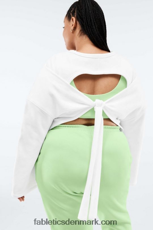 Fabletics Kvinder skye tie langærmet pullover med åben ryg PNX2T2526 blød hvid