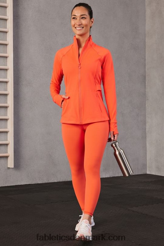Fabletics Kvinder trinity performance jakke PNX2T2568 passion orange