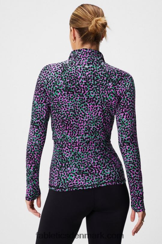 Fabletics Kvinder trinity performance jakke PNX2T2569 græsgrønne safaristeder