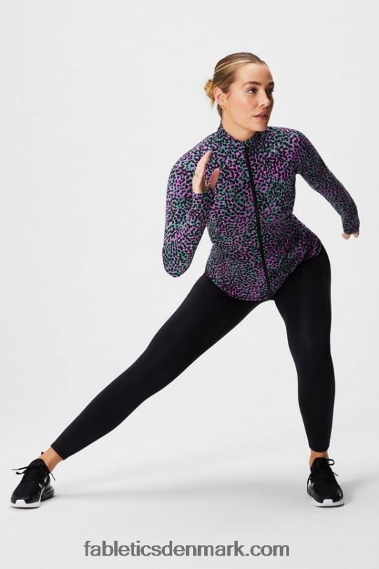 Fabletics Kvinder trinity performance jakke PNX2T2569 græsgrønne safaristeder