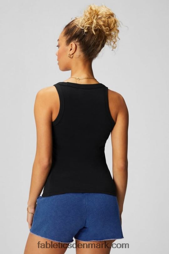 Fabletics Kvinder 100% bomuld scoop tank PNX2T2157 sort