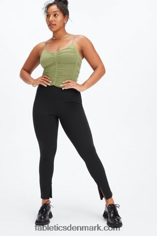 Fabletics Kvinder anya sømløs ruched tank PNX2T2243 skovmos