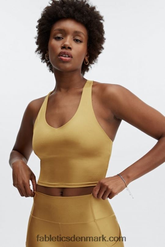 Fabletics Kvinder averie shine indbygget bh tank PNX2T2223 bronze tåge glans