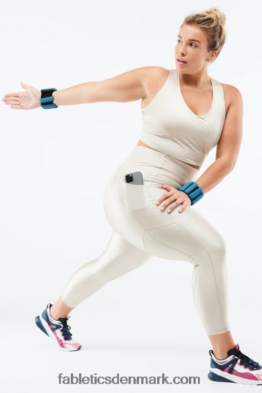 Fabletics Kvinder averie shine indbygget bh tank PNX2T2225 grå tåge skinne