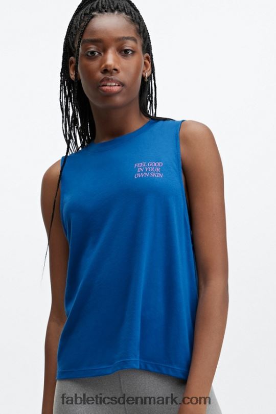 Fabletics Kvinder beskåret muskeltank PNX2T2332 feel good/elektrisk blå