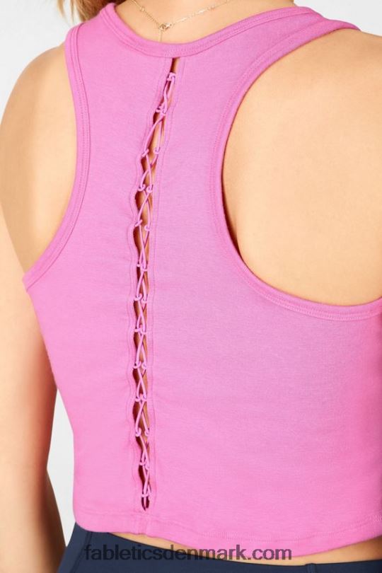 Fabletics Kvinder bree snøre tank PNX2T2408 lyserød surf