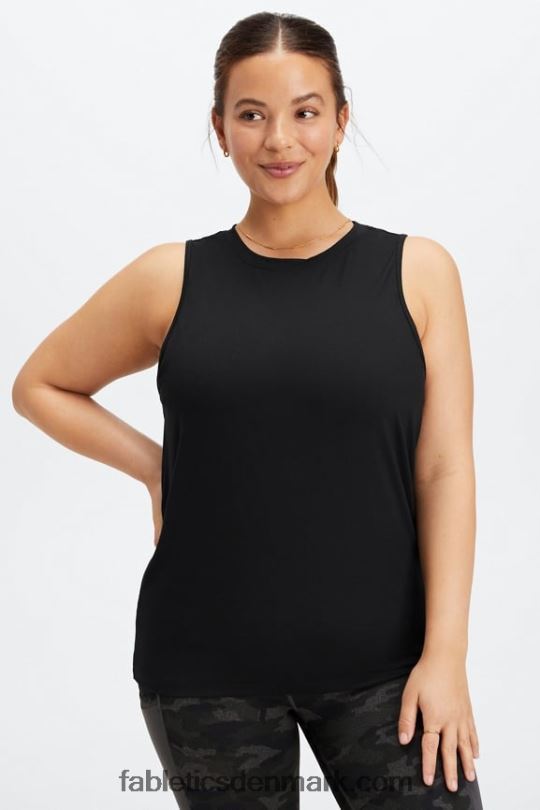 Fabletics Kvinder dry-flex åben bagtank PNX2T2119 sort