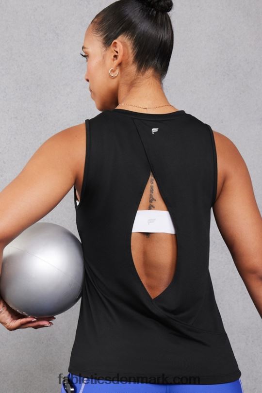 Fabletics Kvinder dry-flex åben bagtank PNX2T2119 sort