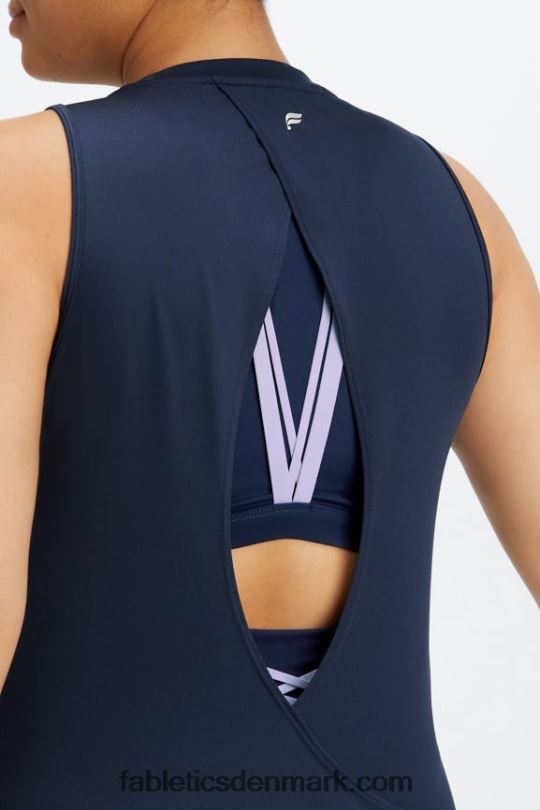 Fabletics Kvinder dry-flex åben bagtank PNX2T2123 dyb flåde