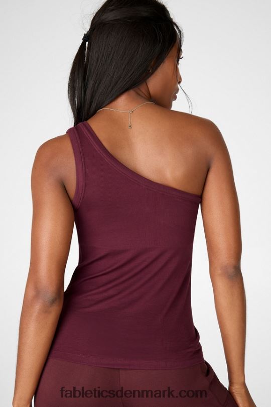 Fabletics Kvinder esme en skulder tank PNX2T2361 Port vin