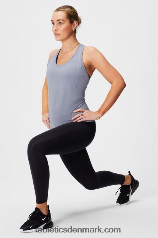 Fabletics Kvinder feather tech racerback tank PNX2T2139 klassisk grå lyng