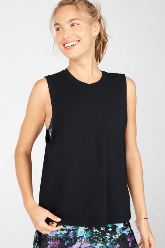 Fabletics Kvinder jade muskeltank PNX2T2350 sort