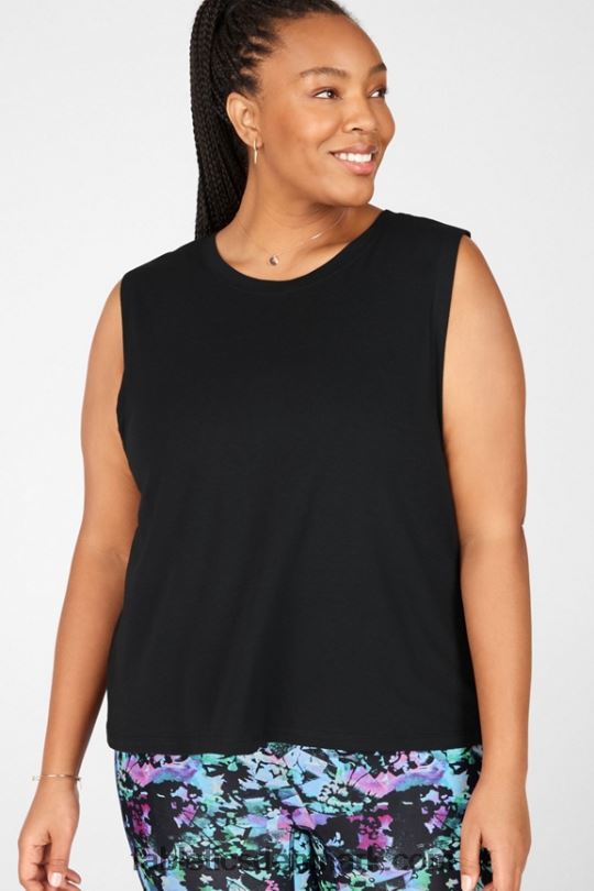 Fabletics Kvinder jade muskeltank PNX2T2351 sort