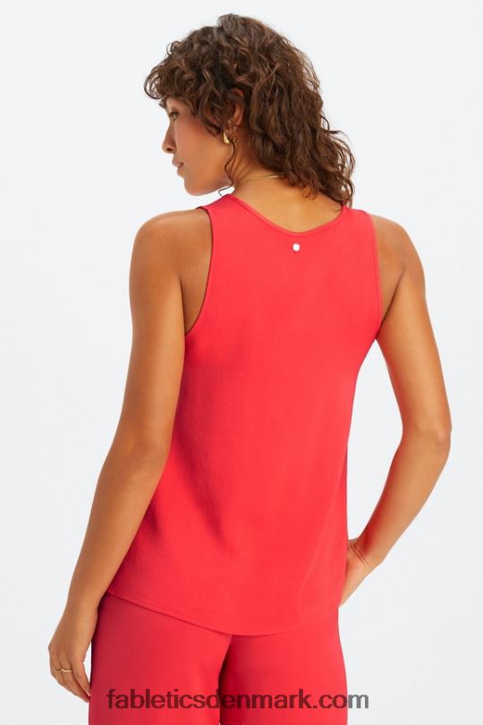 Fabletics Kvinder økosatin tank PNX2T2231 jordbær rød