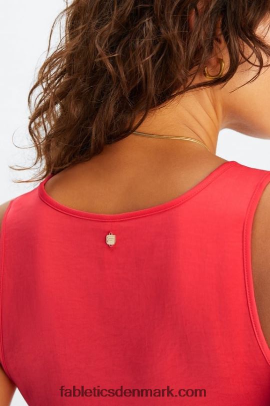 Fabletics Kvinder økosatin tank PNX2T2231 jordbær rød