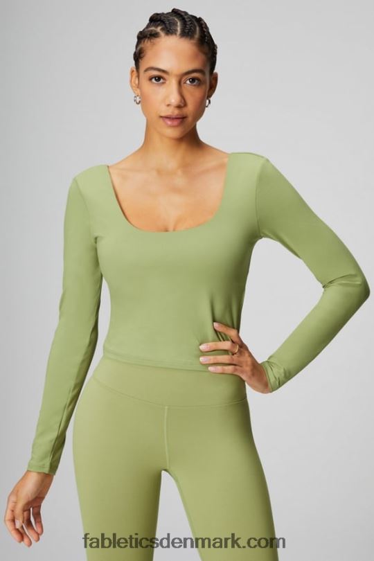 Fabletics Kvinder oasis twist indbygget bh langærmet top PNX2T2196 violin