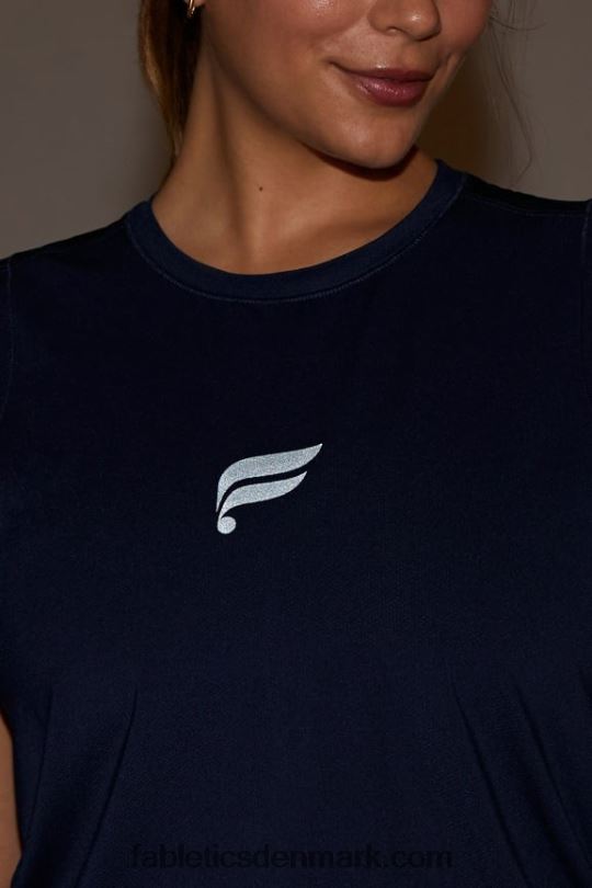 Fabletics Kvinder phoenix ånde muskel tank PNX2T2264 dyb marineblå/reflekterende logo