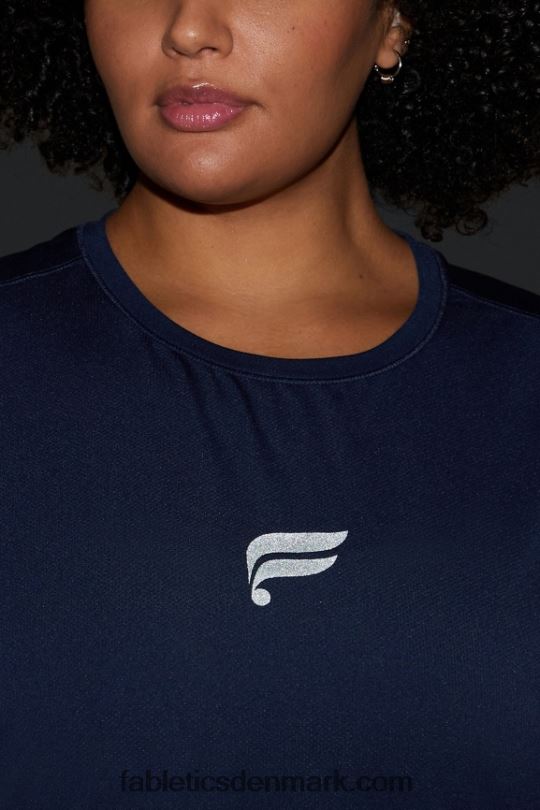 Fabletics Kvinder phoenix ånde muskel tank PNX2T2265 dyb marineblå/reflekterende logo