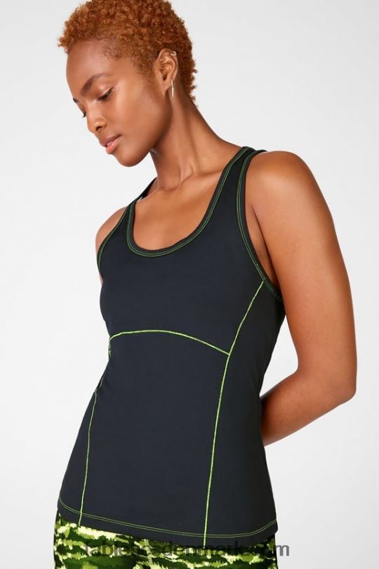 Fabletics Kvinder phoenix racerback tank PNX2T2299 sort/surt æble