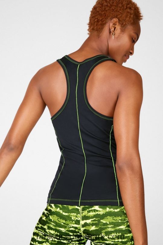 Fabletics Kvinder phoenix racerback tank PNX2T2299 sort/surt æble