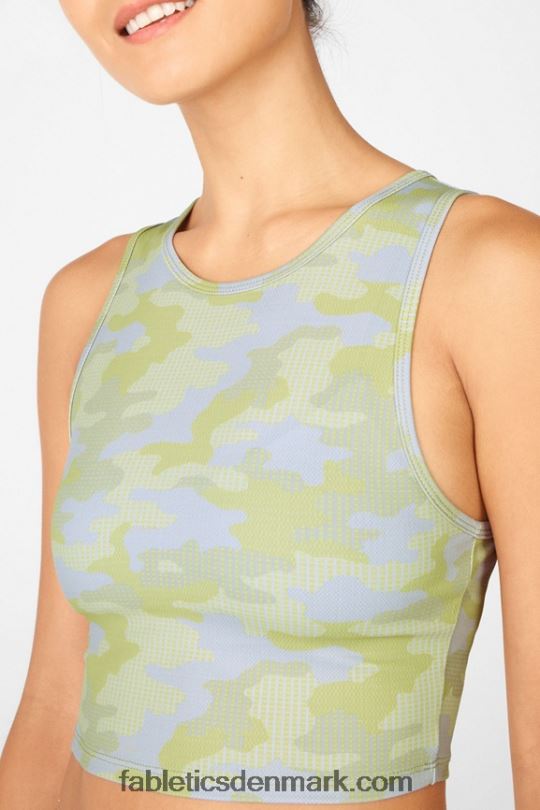 Fabletics Kvinder ressler afgrødetank PNX2T2346 grå pind dot camo