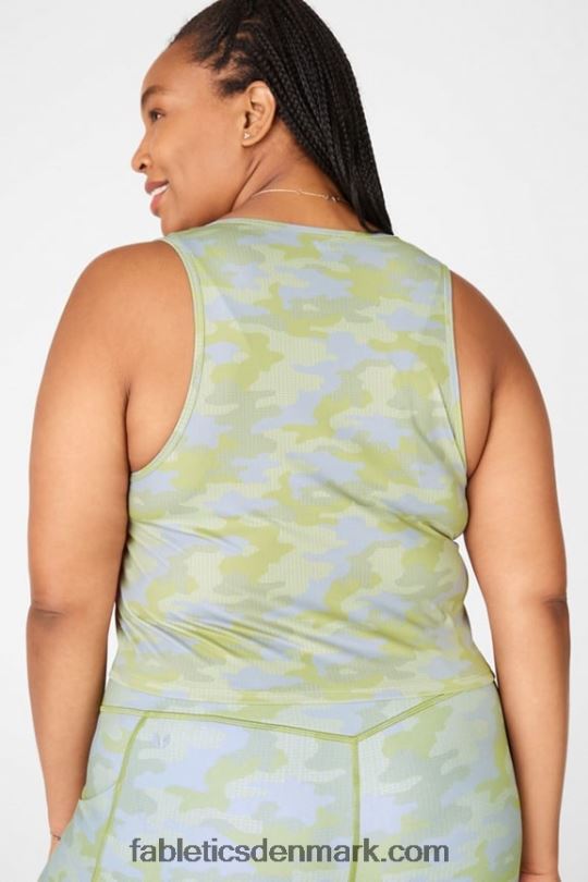 Fabletics Kvinder ressler afgrødetank PNX2T2347 grå pind dot camo