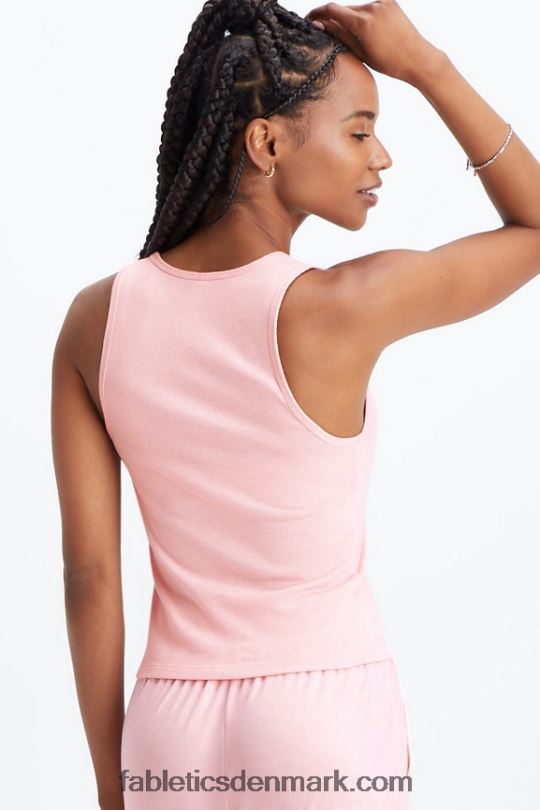 Fabletics Kvinder restoreknit ribbet tank PNX2T2268 lyserød støvlyng