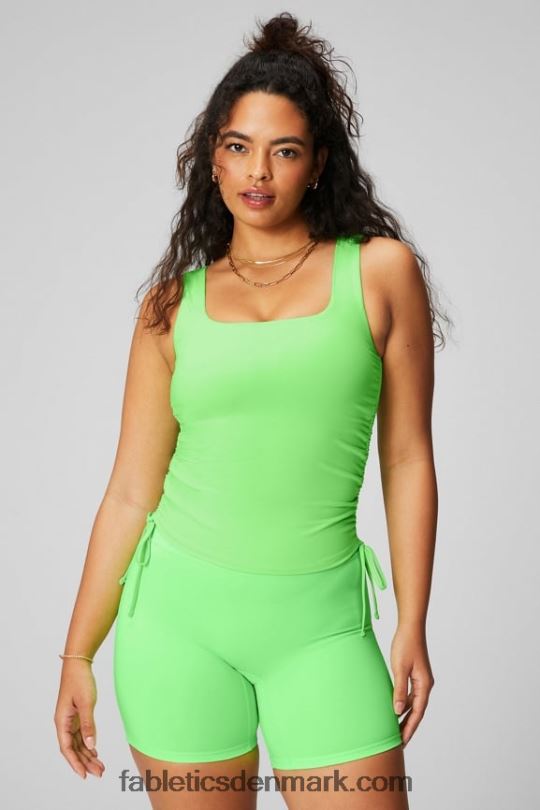 Fabletics Kvinder ruched indbygget bh tank PNX2T2147 mintglødende neon
